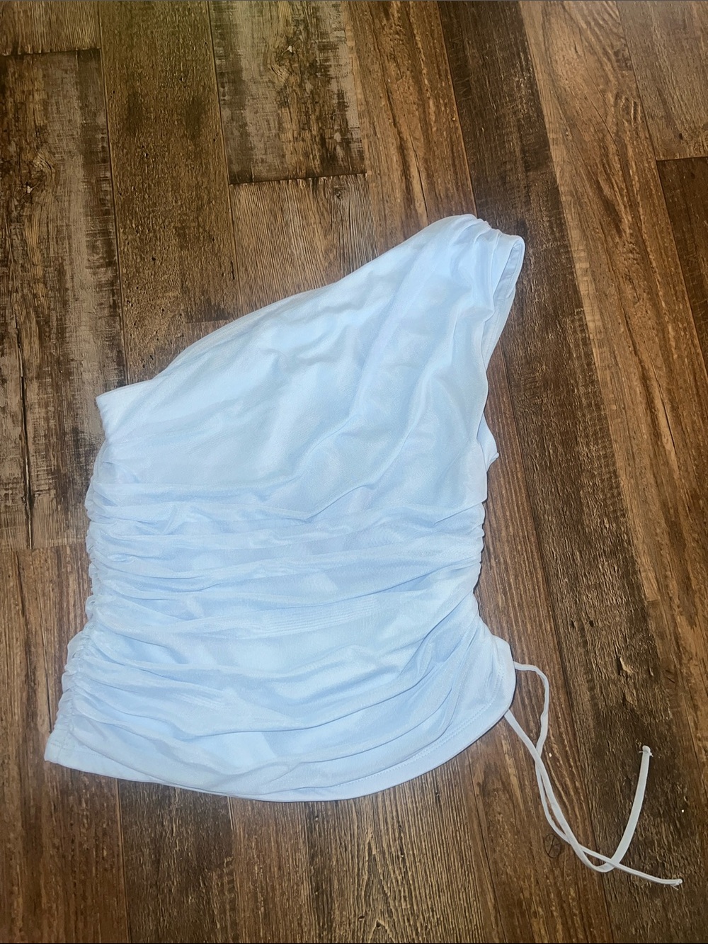 Abercrombie & Fitch Light Blue One-Shoulder Tank